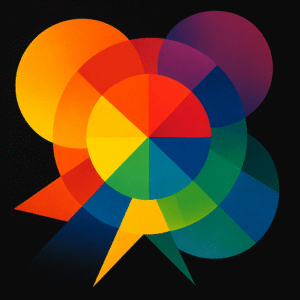 Abstract Color theory wheel