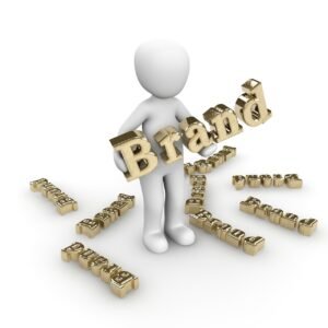 cartoon holding "brand" - Brand Awareness 