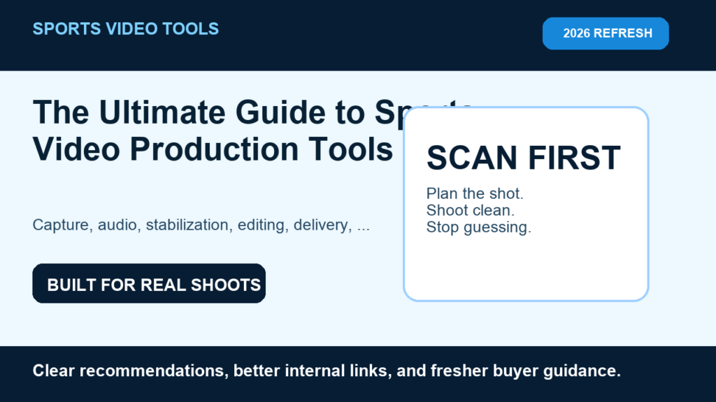Capture, audio, stabilization, editing, delivery, and field workflow.