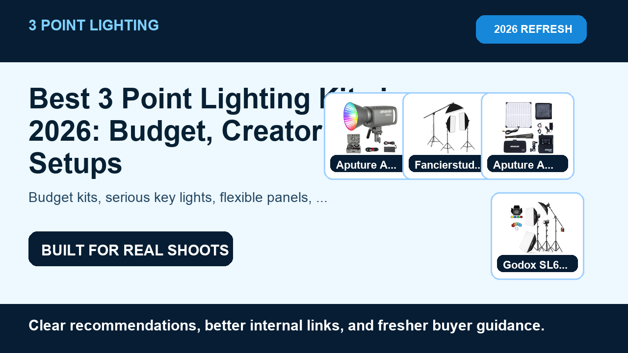 Budget kits, serious key lights, flexible panels, and real setup advice.