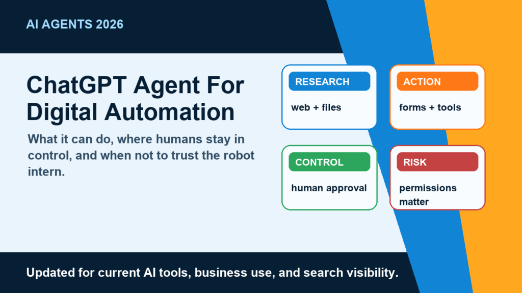 ChatGPT Agent in 2026: What It Can Automate, Where It Still Needs Humans hero image
